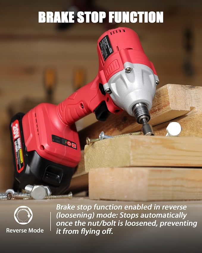 AVID POWER Impact Driver Kit, 250N.m. 20V Brushless Impact Driver Set, 2 Variable Speeds, 1/4 Cordless Impact Driver with Brake Stop Function, 4Pcs Sockets & 4Pcs Driver Bits