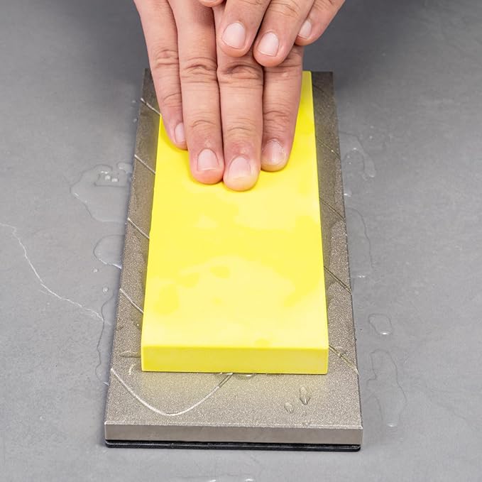SHARPAL 145H 10 x 4 Inch Diamond Lapping Plate, Whetstone Flattener, Extra Coarse 220 Grit for Coarse Sharpening and Flattening Stones, Fix & Re-levelling any Whetstone and Sharpening Stones