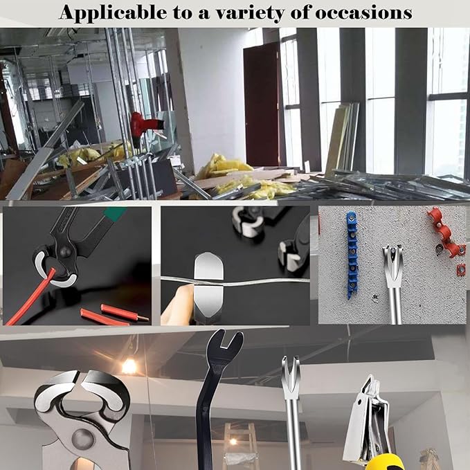 3Pcs Heavy Duty Upholstery and Construction Staple Remover with Tack Puller Tool, Nail Puller, Carpet Remover, for Removing All Kinds of Staples