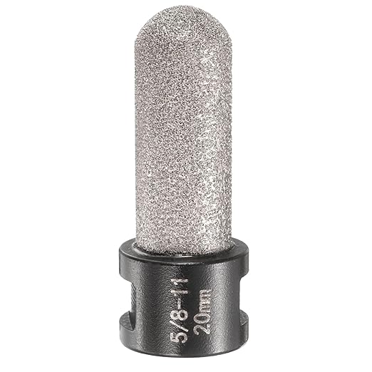 HARFINGTON Diamond Finger Bit 20mm Dia Dry Core Bit with 5/8"-11 Thread Diamond Chamfer Bit for Enlarging Shaping Milling Existing Holes on Porcelain Tile Ceramic Marble Countertop, Black