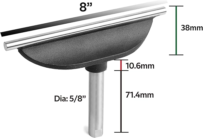 8" Tool Rest with 5/8" Diameter 82mm Length Post, Woodlathe Heavy Duty Round Bar Straight.