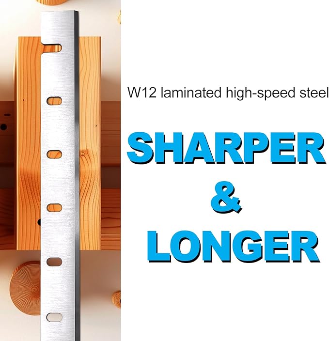 Planer Blades Knives HSS for DeWalt DW733 DW7332 Thickness Planers with 12.5 Inches Replacement Heat Treated 1 Set (2 pcs)