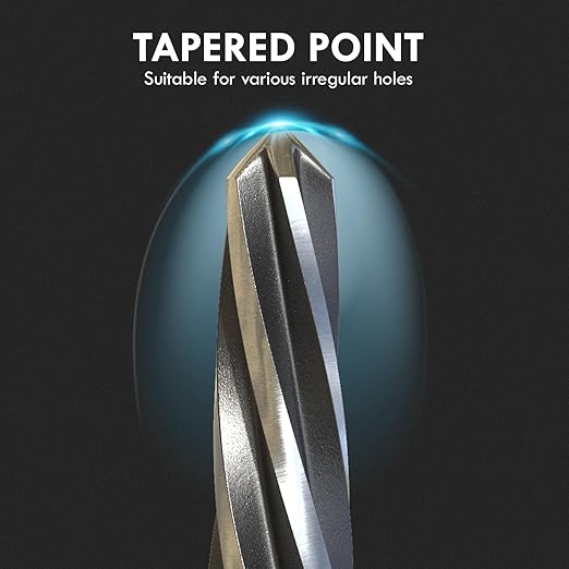 Bridge Construction Reamer-7/8, M2 HSS Taper Chucking Reamer Drill Bit with 5-Spiral Flutes Design for Steel, Alloy, Aluminum, Wood and Plastic