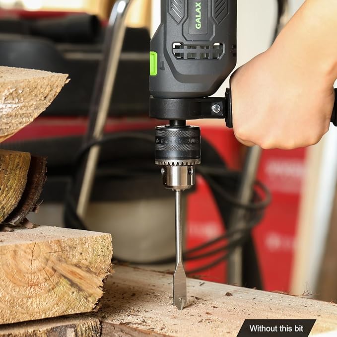 GALAX PRO 4.5Amp 0-3000RPM Corded Hammer Drill, 5pcs Bit, Hammer and Drill 2 Functions in 1 with 12 Variable Speed, 1/2 Inch Keyed Metal Chuck, 360째Rotating Handle