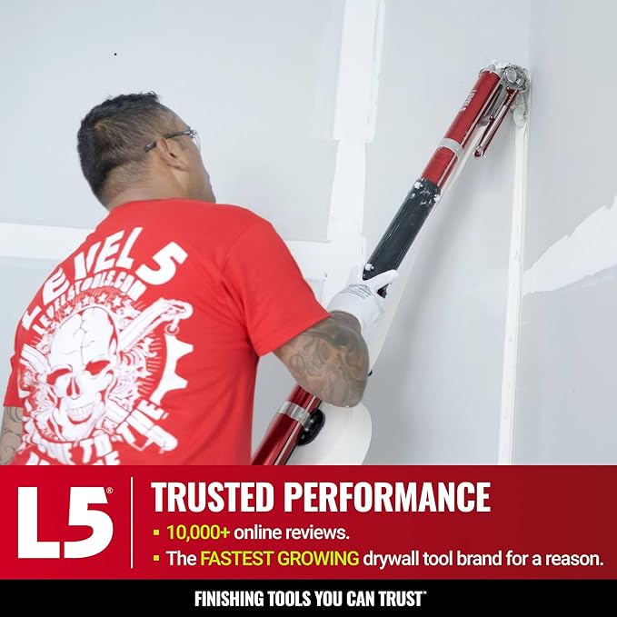 Full Taping/Finishing Set, High Capacity Boxes + Ext. Handles - LEVEL5 | Auto Taper, 7??10" MEGA Boxes, 3??Angle Head, 7??Corner Applicator Box, Corner Roller, Ext. Handles, Pump, Gooseneck | 4-611