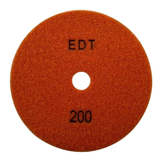 7" High Performance Dry Stone/Concrete Polishing Pads, 1.5mm Segment Height, Honeycomb Style, 200 Grit