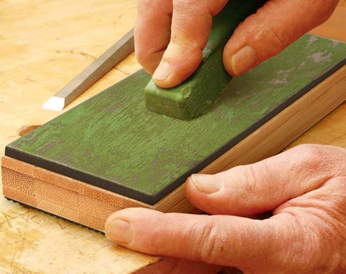 Sharp Pebble Premium Leather Strop for Knife Sharpening with Polishing Compound - Sharpening Strop for Knives, Straight Razor, Chisels - with eBook Guide