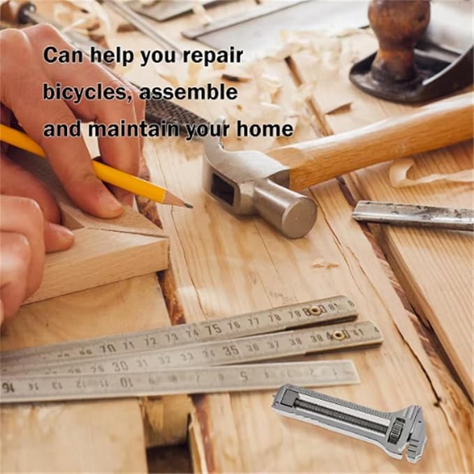 Compact Titanium Multitool, Mini Multitool Wrench, Adjustable Alloy Pocket Tool, Bottle Opener Keychain, Nail Puller, Multi-Functional Tool, For Outdoor Camping Hiking