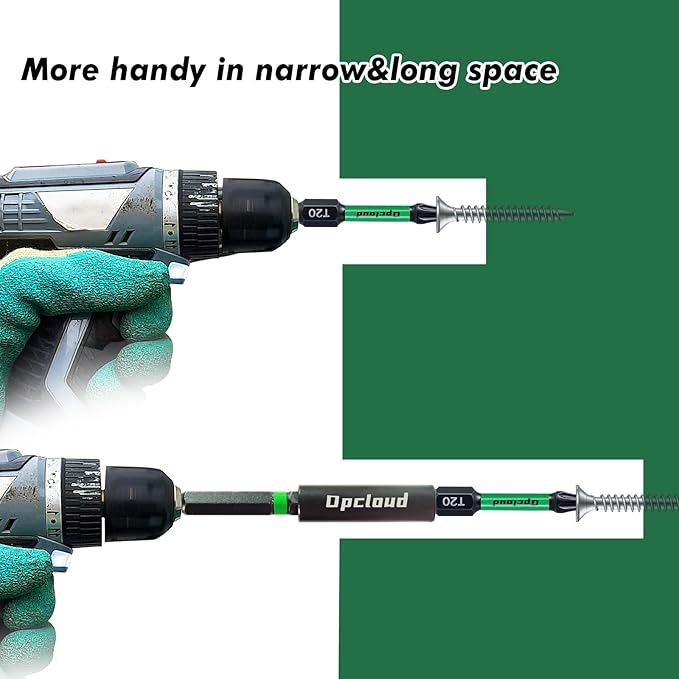 T20 Impact Screwdriver Bit Set, 41 Pieces 2?쒾2 Steel Magnetic #20 Torx Tips Driver Power Bit Set with Extension Impact Bit Holder