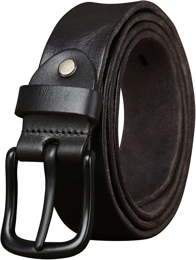 Thicken Full Grain Leather Mens Belt Heavy Duty Mens Work Belt Mens Belt High Hardness Buckle Packed In Gift Box