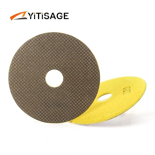 4 Inch Electroplated Diamond Grinding/Polishing Pads Sanding Granite Concrete Glass Metal Stone Grinding Disc(grit 120-1pc)