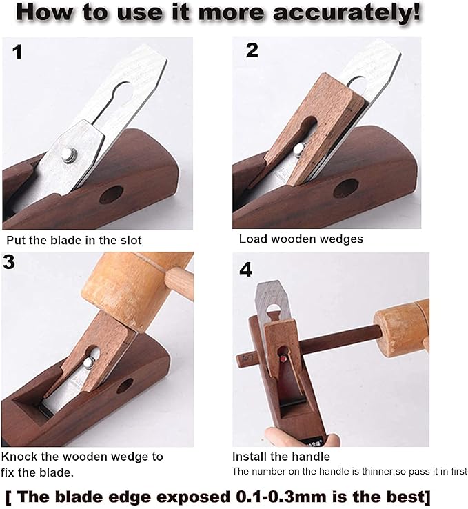 Hand Planer, Wooden Plane with Sandpaper for Woodworking,Jack Block Plane for wood surface,Hand planes for Wooden Carpenter, woodcraft, Smoothing,Trimming,polishing supplies (Style A)