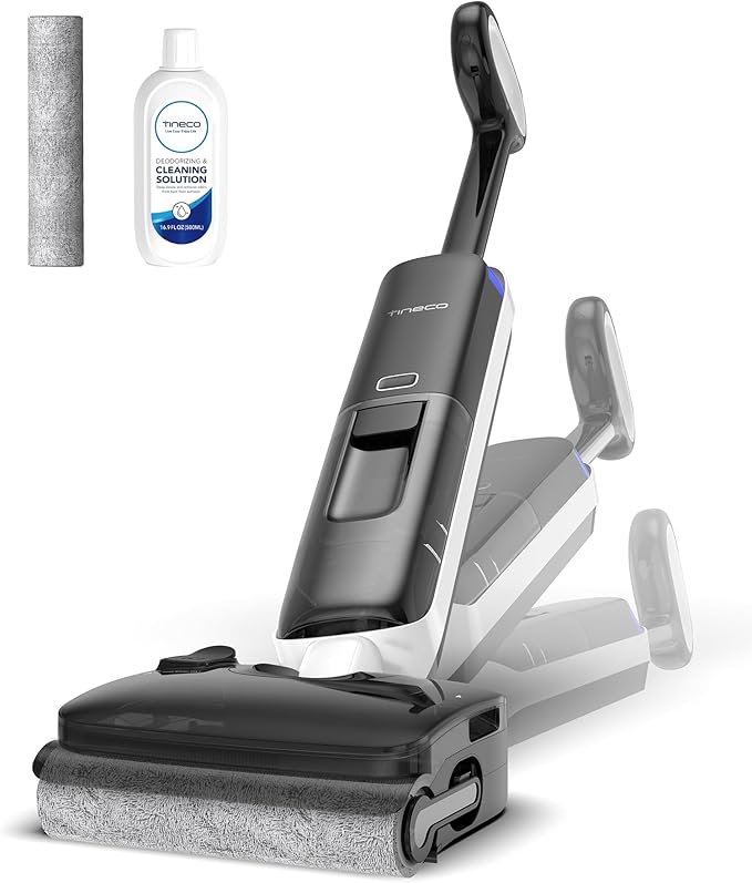 Tineco Floor ONE S6 Master Wet Dry Vacuum Cleaner, 20kPa Suction Vacuum Mop with Dual-Edge Cleaning, 45 Min Runtime (Quite Mode), 185째F Flashdry, 4inch Ultra-Slim