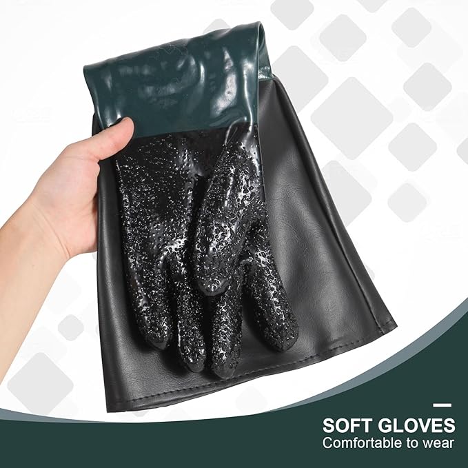 23.6" Blast Gloves for Abrasive Blasting Used on Sandblasting Sandblaster Sand Blast Cabinet