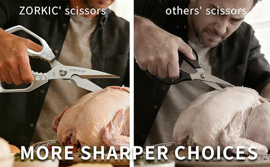 Japanese Kitchen Shears Set, Heavy Duty Poultry Shears All Purpose, Kitchen Meat Scissors for Steak Cutting, Chicken Bones, and Turkey Christmas Gifts for Men Women Mom Dad