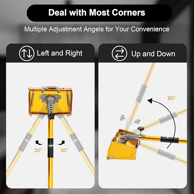 Professional 10" Drywall Flat Finishing Box, Aluminum Finishing tool with Box Handle Extension, Drywall Knife Tools for Plasterboard Wallboard