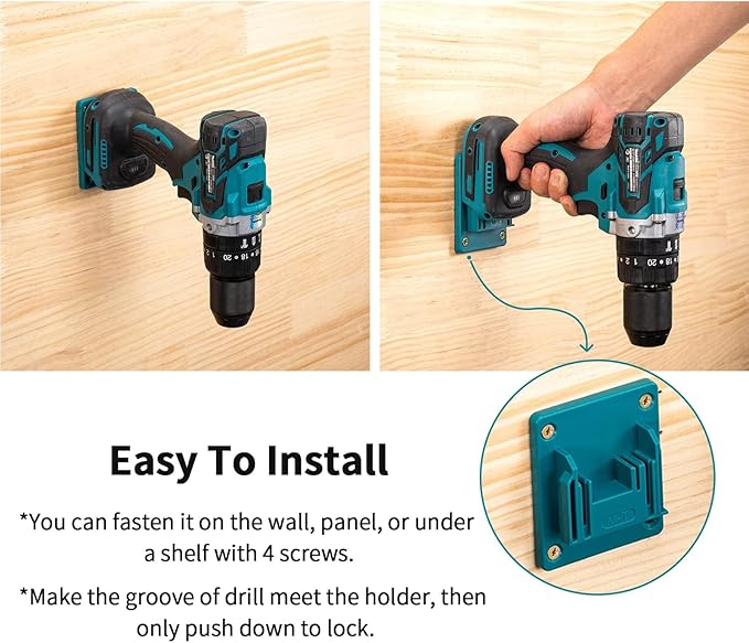 20 Packs Tool Holder and Battery Holder for Makita 18V Mount Wall Drill Holders Dock Hanger with 60 Screws(No Tool,NO Battery)