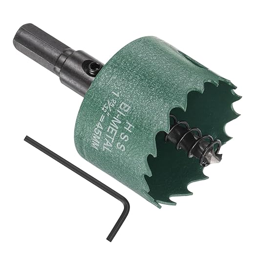 Bi-Metal Hole Saw, 45mm 1-25/32 Inch Dia Hole Saw, High Speed Steel Cutter - (Applications: for Wood Brass Zinc), 1-Pieces
