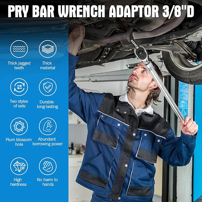 pry bar wrench adapter竊똇alf Shaft Removal Car Repairing Tools 竊똇alf Shaft Removal Tool 竊?025 Upgraded version1/2"pry bar wrench adaptor head竊똦igh quality Crowbar Adapter