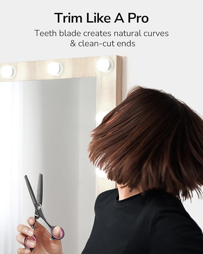 ULG Hair Thinning Scissors Professional Barber?셲 Texturizing Teeth Shears for Hairdressing, Salon and Home Use Thinning Shears for Hair Cutting, Made of Japanese Stainless Steel, 6.5 inch