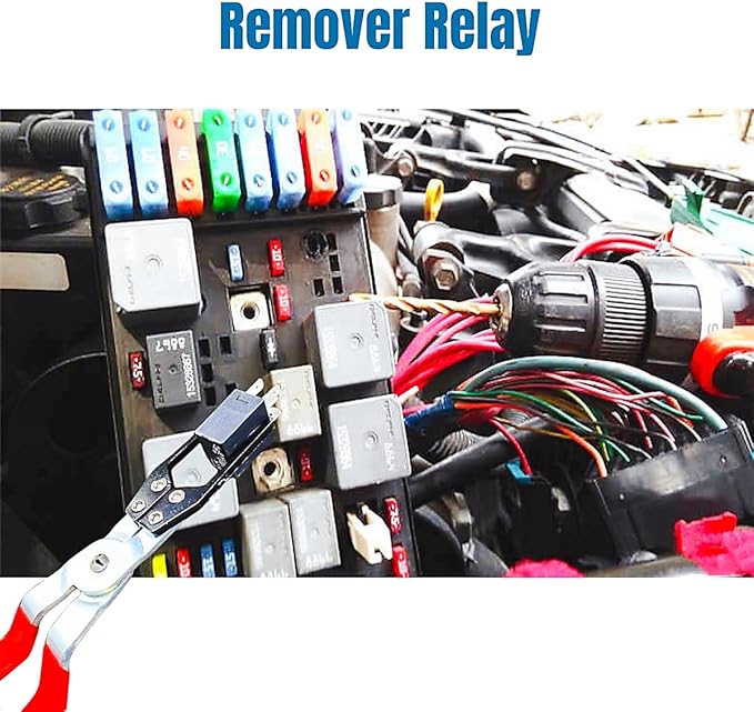 Relay Puller Pliers Relay and Fuse Remover Tool, Automotive Relay FMM Fuses Puller Tool, Car Vehicle Battery Terminal Wiper Remover