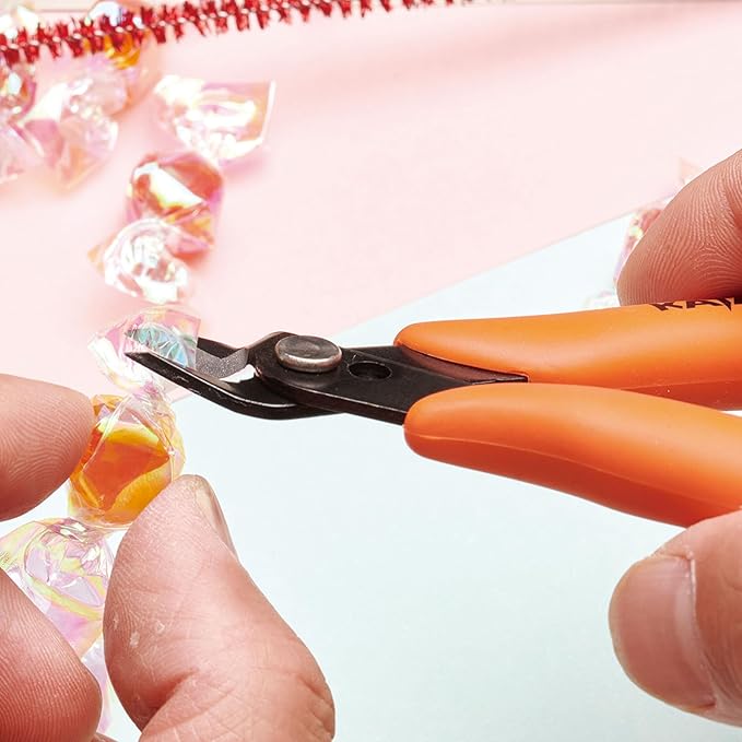 KATA 2-Pack Wire Cutters Set: 5 Inch Mini Micro Wire Cutter and 6 Inch Side Cutter for Electronics - Flush Cutting for Crafting Floral Models Jewelry Making DIY- Sharp Clean Cut Spring-loaded Plier
