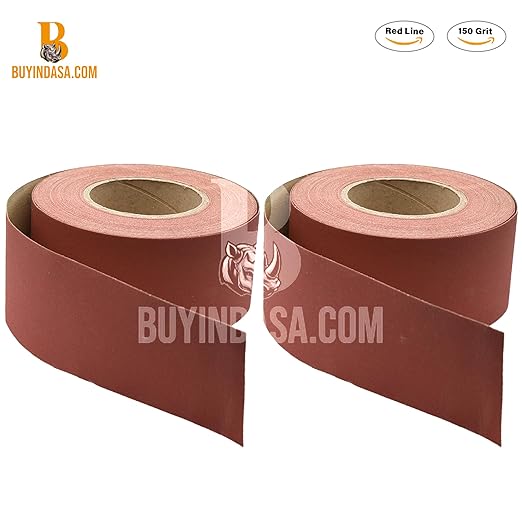 Indasa 2.75" PSA Sandpaper Roll - 27 Yard Rhynostick150-Grit Long Continuous Roll,Self-Adhesive Stickyback Sand Paper for Woodworking, Automotive, Metal (Aluminum Oxide Plus Lubricant)