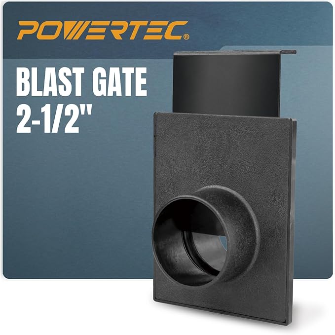 POWERTEC 70133V 2-1/2" Blast Gate for Dust Collector, Dust Collection Fittings