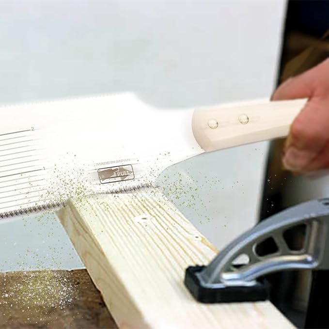 Samurai Ryoba Japanese Pull Saw - 7.5 Inch (19cm) Double Edge Flush Cut Saw for Woodworking