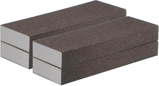 HARFINGTON 4pcs Fine Sanding Sponge Blocks 240-320 Grit Foam Sanding Block for Polishing Kitchen Metal Wood Drywall, 200x70x25mm