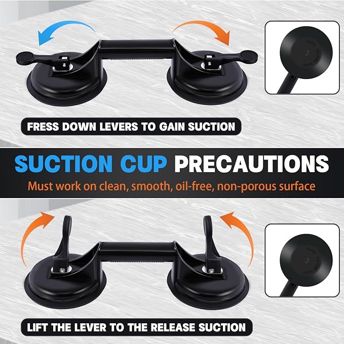 4-Piece Floor Gap Fixer Tool Set with Aluminium Suction Cup & Rubber Mallet Hammer, Fixer Tool for Laminate Floor Gap Repair（Do not use on scraped or uneven floors） (4-PIECE)