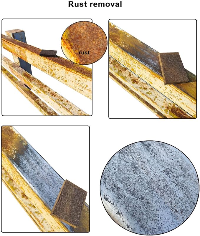 Fine Sanding Block Sandpaper Sponge - 10Pcs 80 Grit Sand Paper Blocks for Wood, Metal, and Drywall