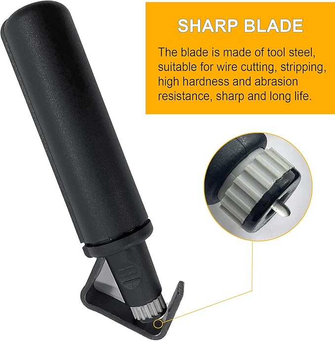 GROWORD Round Cable Stripper Tool - Adjustable Cutting Depth Jacket Slitter - Fast & Precise Removal - 3/16" to 1 1/8" Diameter