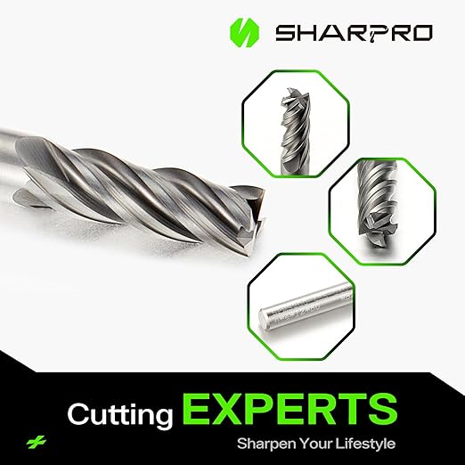 4mm Shank End Mill 4mm Cutting Dia. 4 Flutes AlCrN Coated Carbide Square CNC End Mills, Apply for Alloy Steel, Stainless Steel, and Various Cast Iron