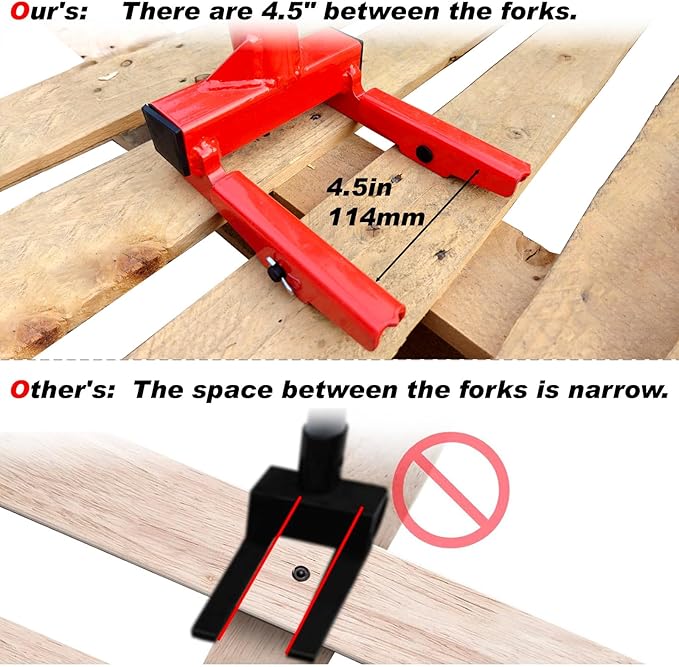 Pallet Buster Tool, Deck Board Remover for Demolition, Wrecker Pry Bar with Nail Remover (With Handle), Articulating Pivoting Head Deck Wrecking bar, Orange