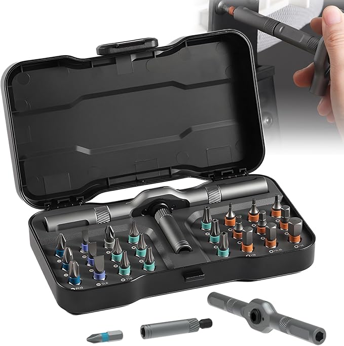 DIY Screwdriver 24 in 1, 2026 Upgrade 24 In 1 Multi Bit Magnetic Screwdriver Set Multifunctional Toolbox, 24 in 1 multifunctional household wrench screwdriver tool combination set (1, #A)