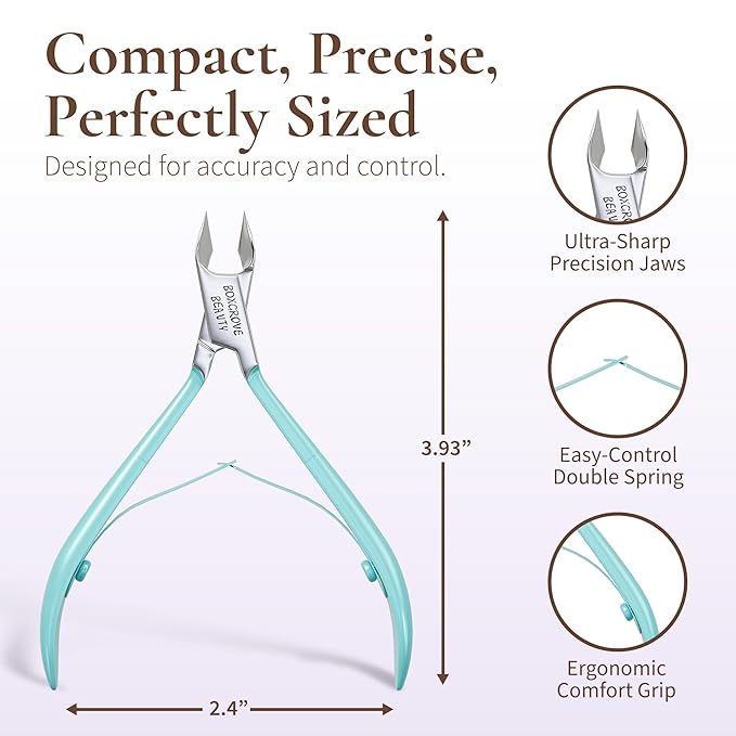 Professional Cuticle Cutter & Pusher Trimmer Manicure Tools with Double Spring ??Perfect Nail Care Tool for Manicure & Pedicure Beauty at Home/Spa/Saloon