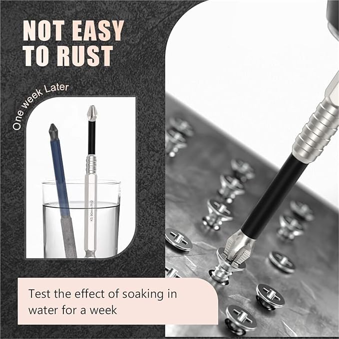 High-Magnetic Screwdriver Drill Bit, Anti-Slip Magnetic Electric Screwdriver Set,Strong Magnetic Durability Screwdriver Drill Bit Set