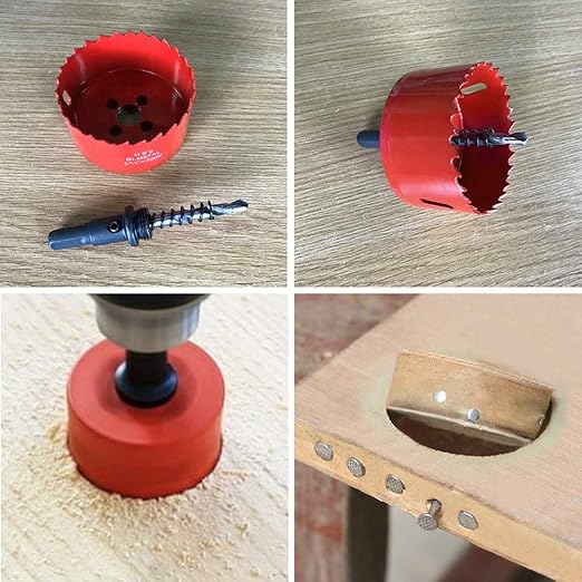 Hole Saw Drill Bit LAIWEI HSS Hole Cutter with Arbor for Wood,PVC Board and Plasterboard(7-7/8"(200mm Hole Saw))