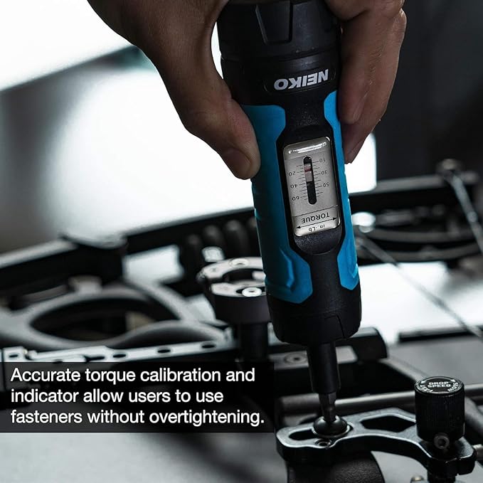 Neiko 10574A 1/4??Drive Torque Wrench Screwdriver Set | 30 Pieces of S2 Steel Philips, Hex, Slotted, and Torx Bits | 10 to 60 Inch-Pounds Torque Adjustment Range | Firearms Accurizing and Gunsmithing