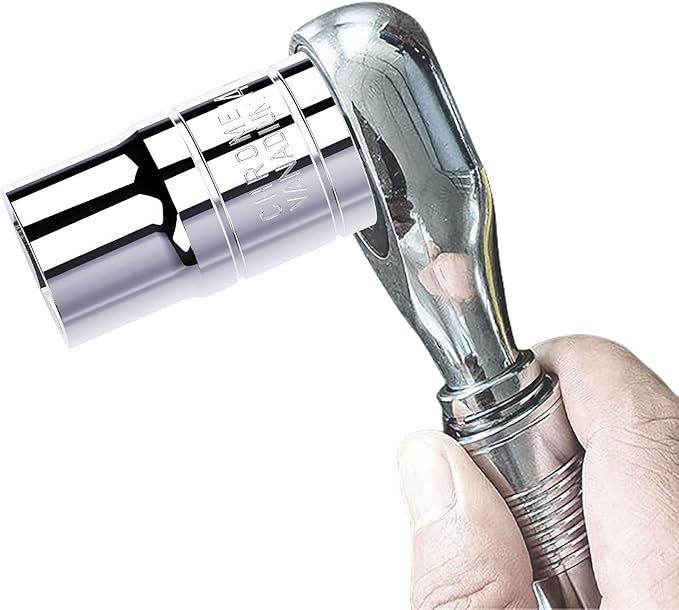 14mm(9/16") Shallow Socket, 1/2 Inch Drive, 6-Point, Metric, Heat Treated CR-V Steel Short Sockets, Full Polishing, 1.5 Inch Length