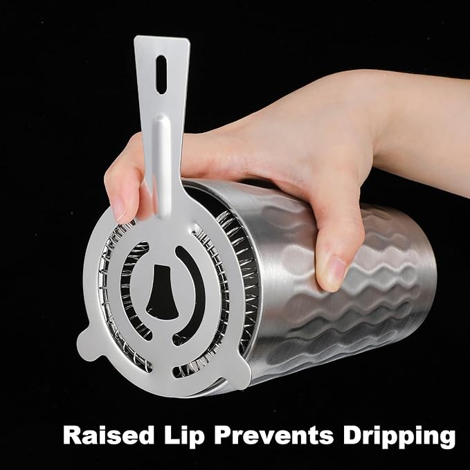 16 Pcs Bar Bartender Strainer, 2 Prong Cocktail Strainer Bulk, Stainless Steel Drink Cocktail Strainers, Silver Shaker Ice Bar Shelf or Bartenders Mixologists Drinking Water Filtering