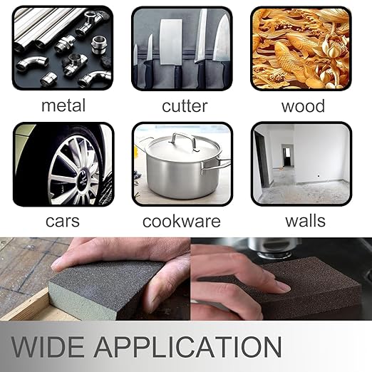 12Pcs Sanding Sponge 80 Grit Coarse Sanding Blocks for Drywall Metal Wood Washable and Reusable