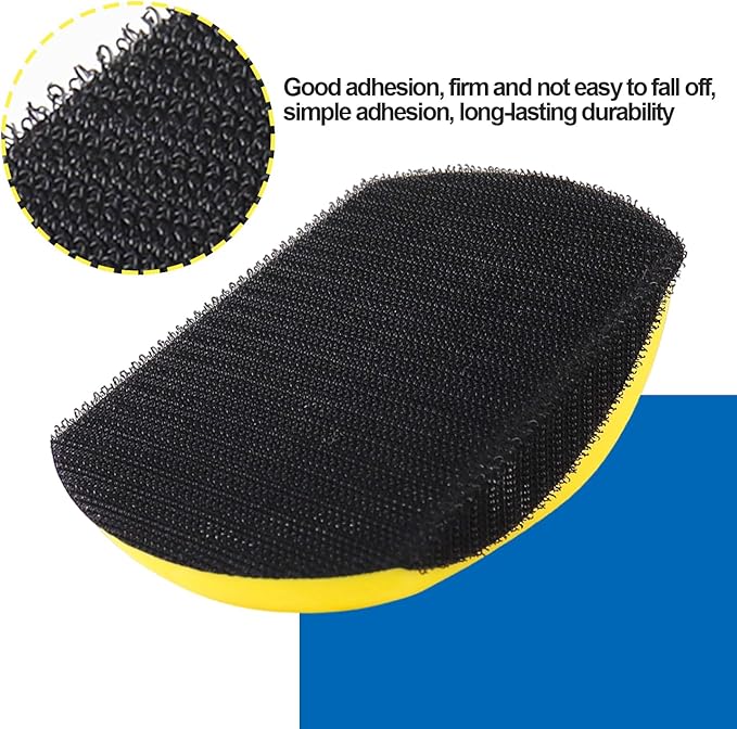 1PC 5" Hand Sanding Block Hook & Loop Backing Pad Sandpaper Holder Hand Grinding Block