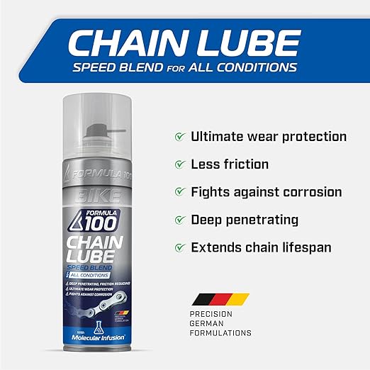 All Conditions Bike Chain Lube ??All-Weather Lubricant Bicycles & Electric Bikes ??Protects Against Wear, Reduces Friction, Fights Corrosion ??300ml Aerosol (10.14 oz)