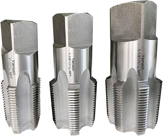 NPT Pipe Tap Set Carbon Steel 1"-11 1/2 1-1/4"-11 1/2 1-1/2"-11 1/2