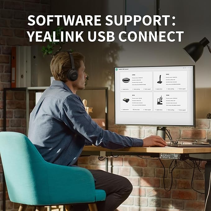 Yealink UH37 Professional Wired USB-A Headset with Noise Cancelling Microphone for Computer PC, Mono Headphones with Mute Control, Compatible with Teams, Zoom, and Other Online Conference