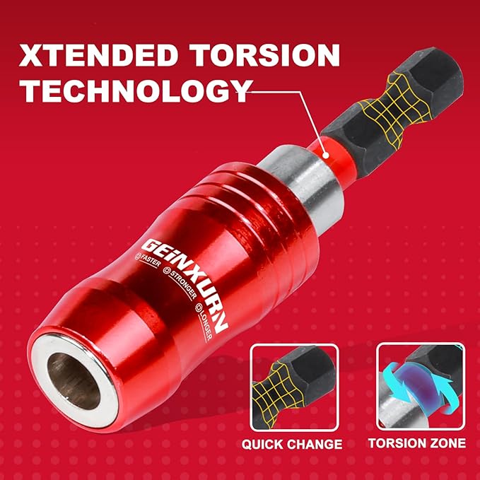 2.5 Inches Impact Screwdriver Bit Holders, 3 PC Magnetic Extension Quick-Change Socket Drill Bit Holder Hex Shank Quick Release Drill Bit Guide