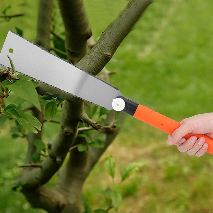 Japanese Saw, Hand Saw Double Pull Saw Long Handle Woodworking Saw Flexible Blade Handsaw for Woodworking 10in
