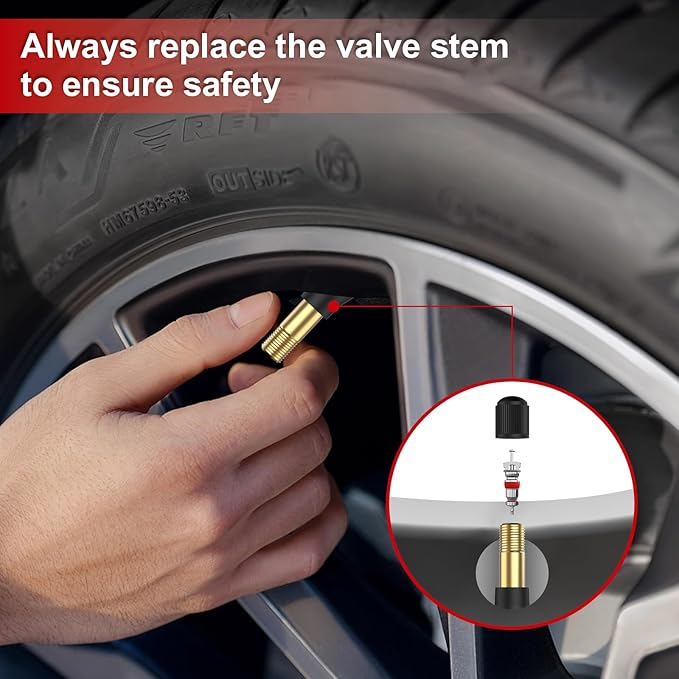 SUNSOUL TR600HP High Pressure Brass Stem EPDM Rubber Snap-in Tire Valves, Fit for 0.453 inch 11.5mm Rim Holes and for Most of Pick-up, Heavy-Duty Vehicles, Pack of 5pcs Valves